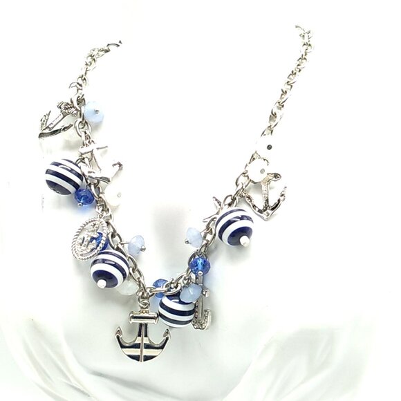 Pier 1 Nautical Charm Necklace Signed - Picture 3 of 10